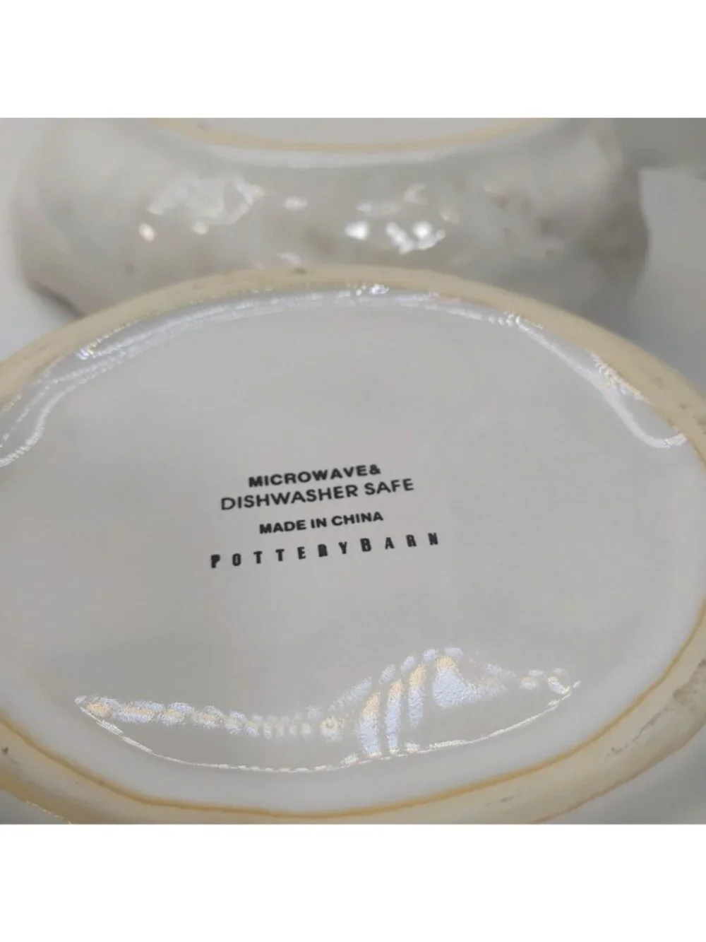 Pottery Barn Abalone Iridescent Oyster Shell Soup Salad Bowls Set of 2